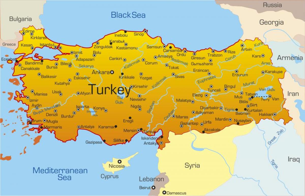Turkije stadsplattegrond