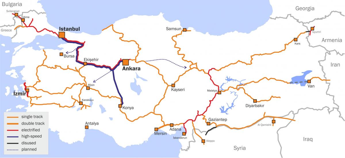 Treinkaart Turkije