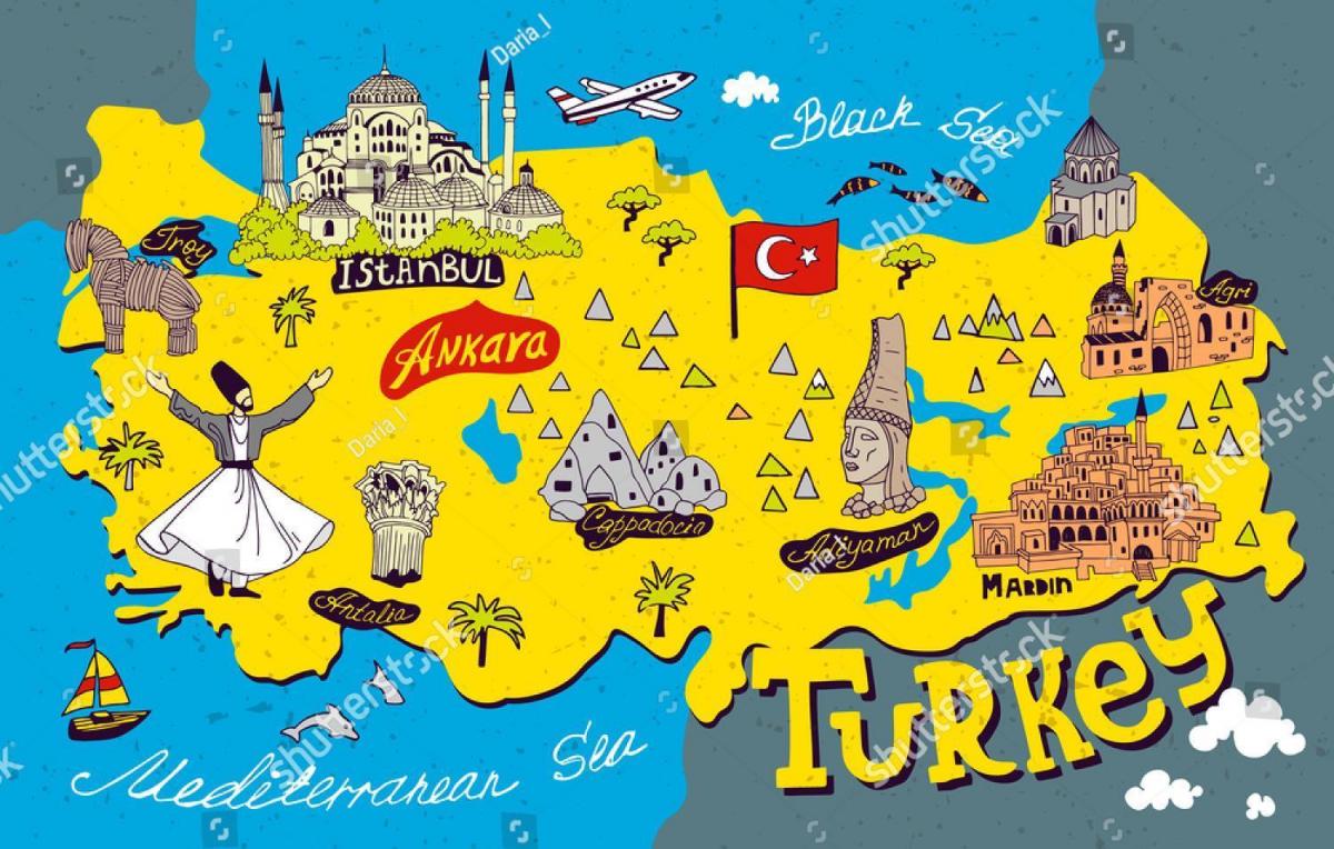 Reiskaart Turkije